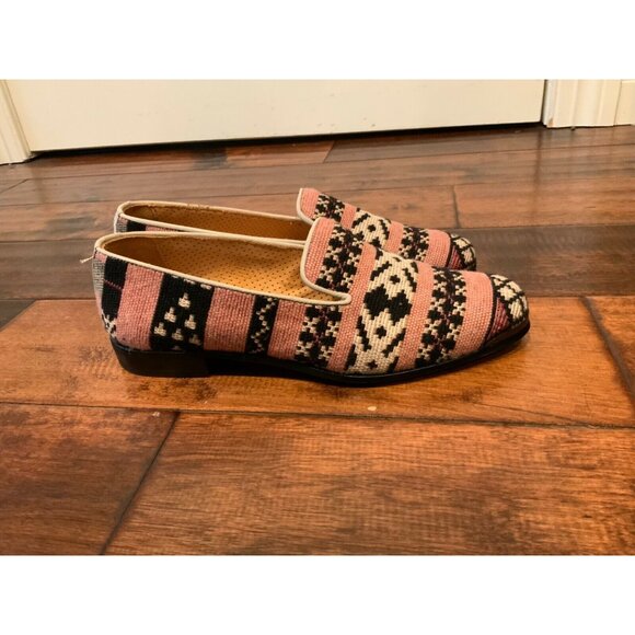 Cobra Society Multicolor Geometric Stitched Loafers, Size 7 (US) 37 (EU) - Picture 4 of 8